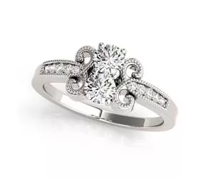 2 Stone Bow Ring 1 /3 Carat Total Weight