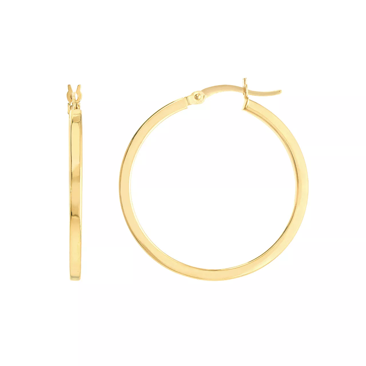 2 X 30mm Square Hoop Earrings