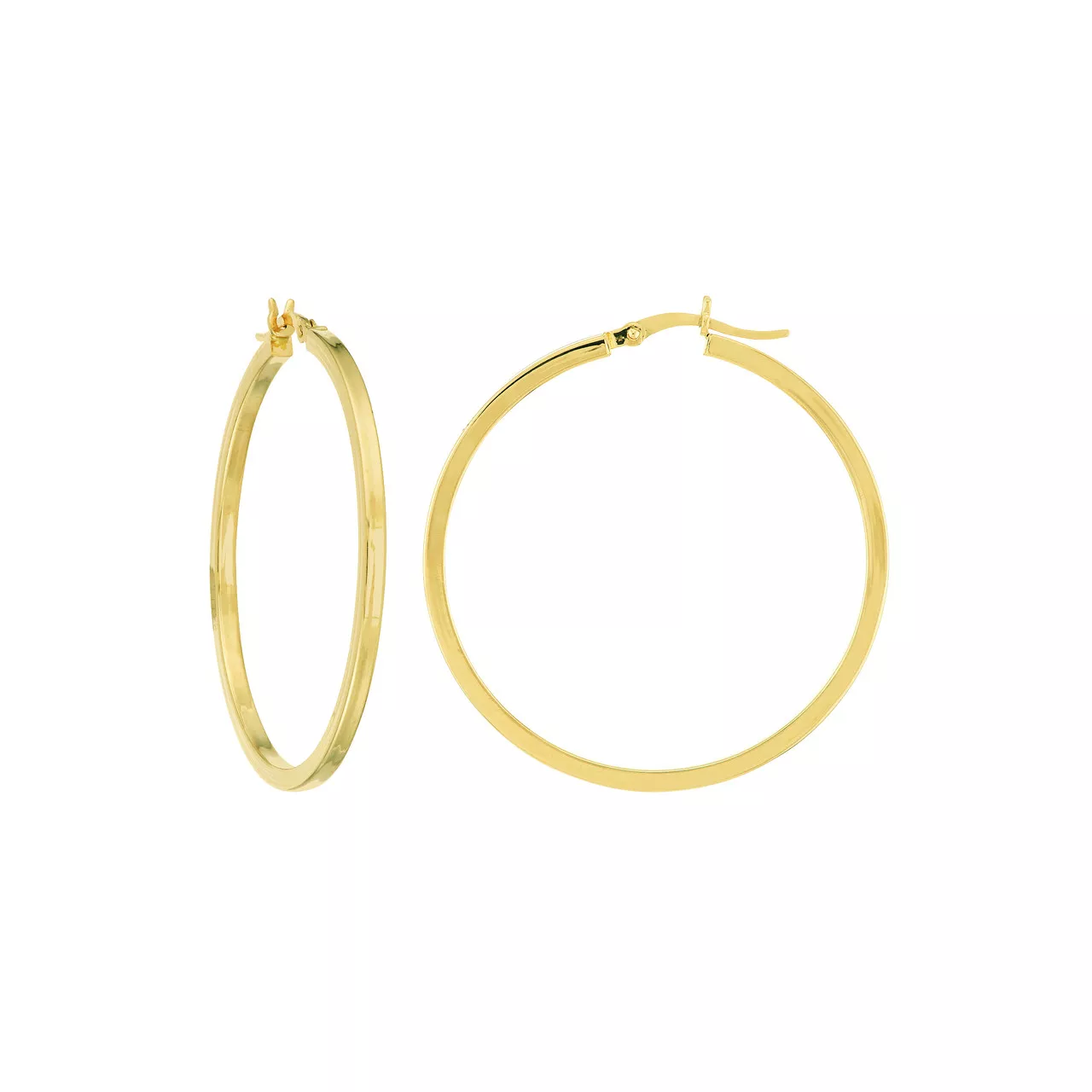 2 x 40mm Square Hoop Earrings