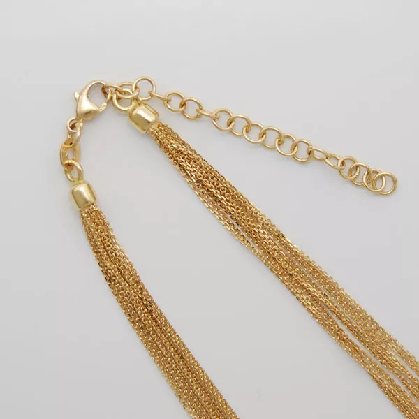 20-Inch 18K Yellow Gold Diamond Cut Cable Chain 10 Strand