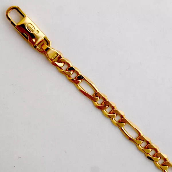 20-Inch 18K Yellow Gold Figaro Chain 4.2mm