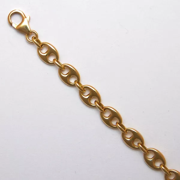 20-Inch 18K Yellow Gold Puff Anchor Chain 6.2mm