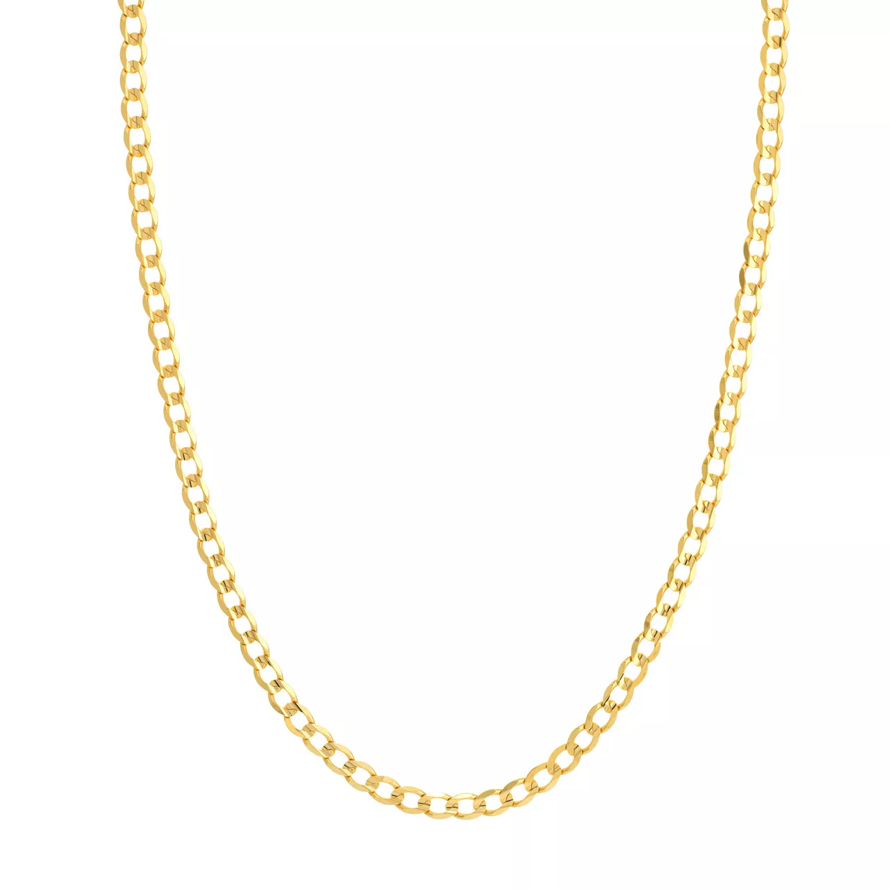 20-Inch 4.9mm Light Concave Curb Chain with Lobster Lock