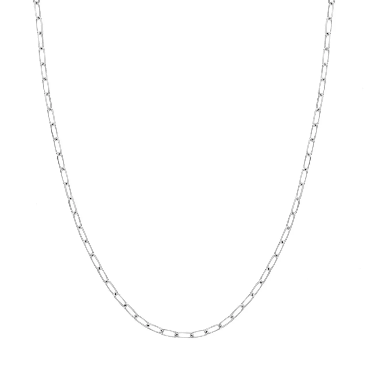 20-Inch 4mm Paper Clip Chain with Lobster Lock