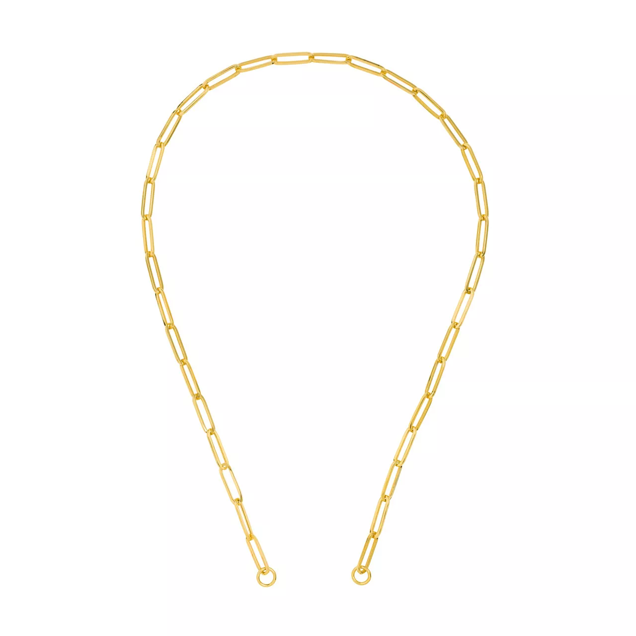 20-Inch 5.10mm Long Paper Clip Split Chain