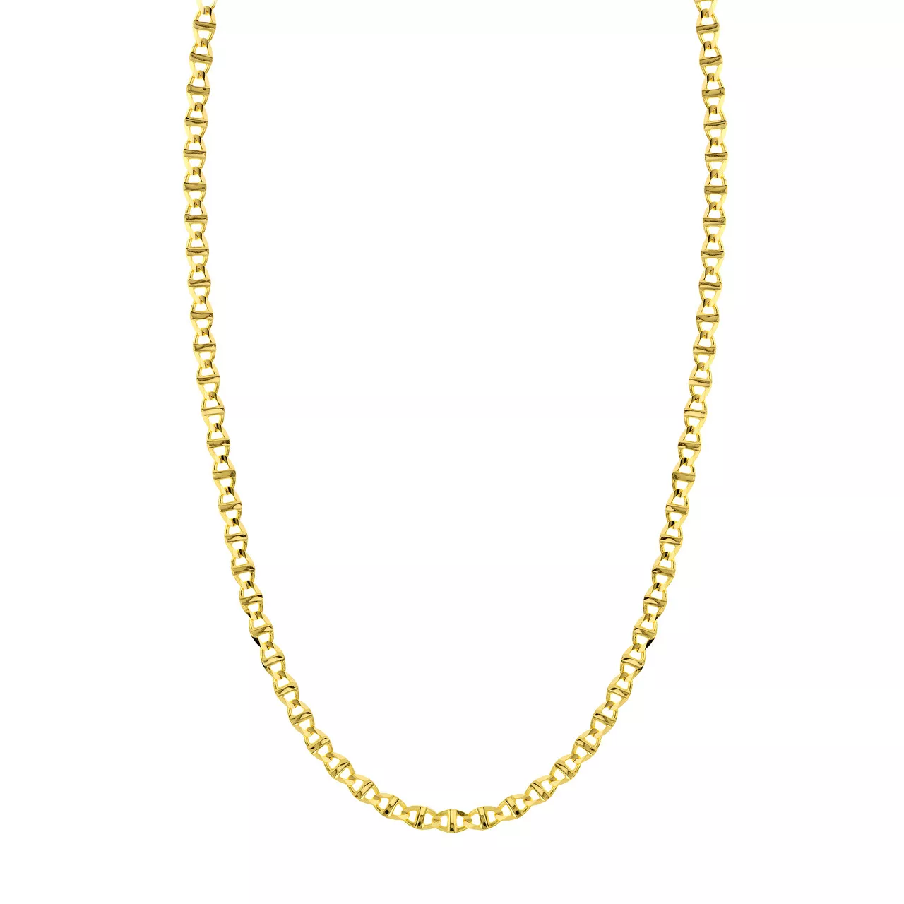 20-Inch 5.40mm Concave Mariner Chain with Lobster Lock