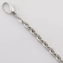 20-Inch Platinum Round Cable Chain 4.5mm