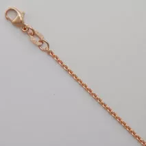 22-Inch 18K Rose Gold Round Cable 1.6mm Chain