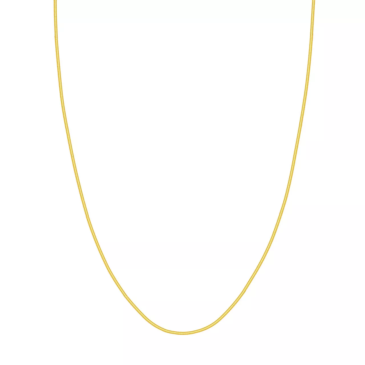 22-Inch Adjustable Snake Chain Necklace with Slider