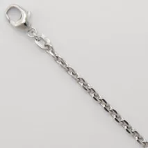 22-Inch Platinum Diamond Cut Cable Chain 2.8mm