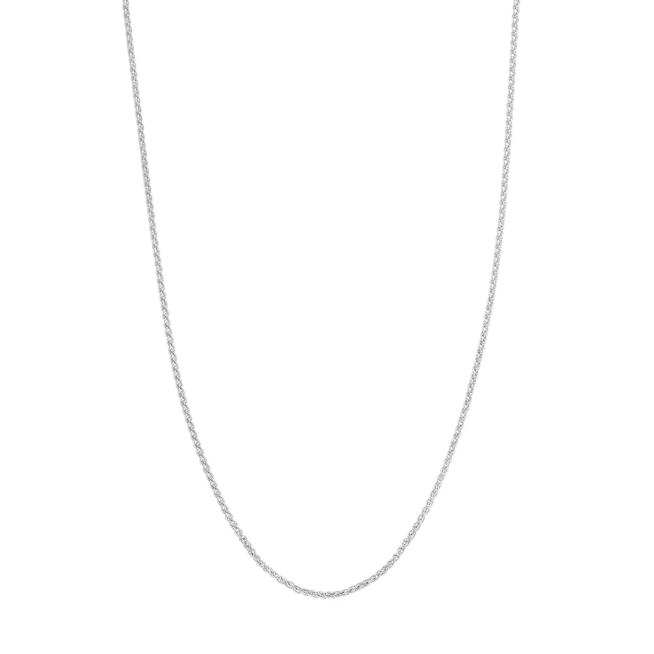 22-Inch Sterling Silver /Plated Adjustable Wheat Chain