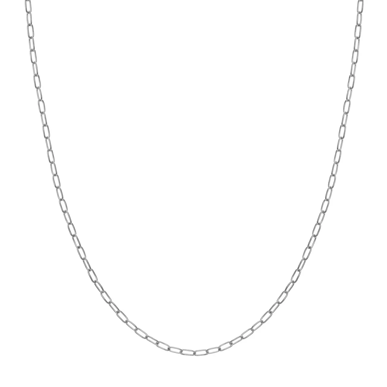 24-Inch 2.45mm Paper Clip Chain with Lobster Lock