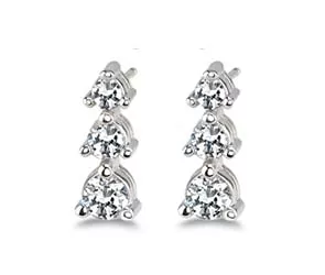 3-Stone Diamond Earrings 1 /2 Carat Total Weight(Lab-Created)
