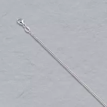 30-Inch Platinum Diamond Cut Curb Chain 1.8mm