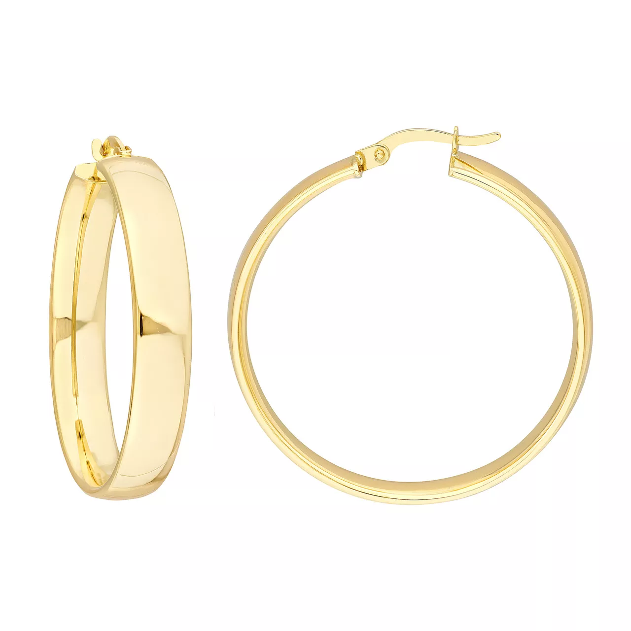 30mm Round Polished Hoops