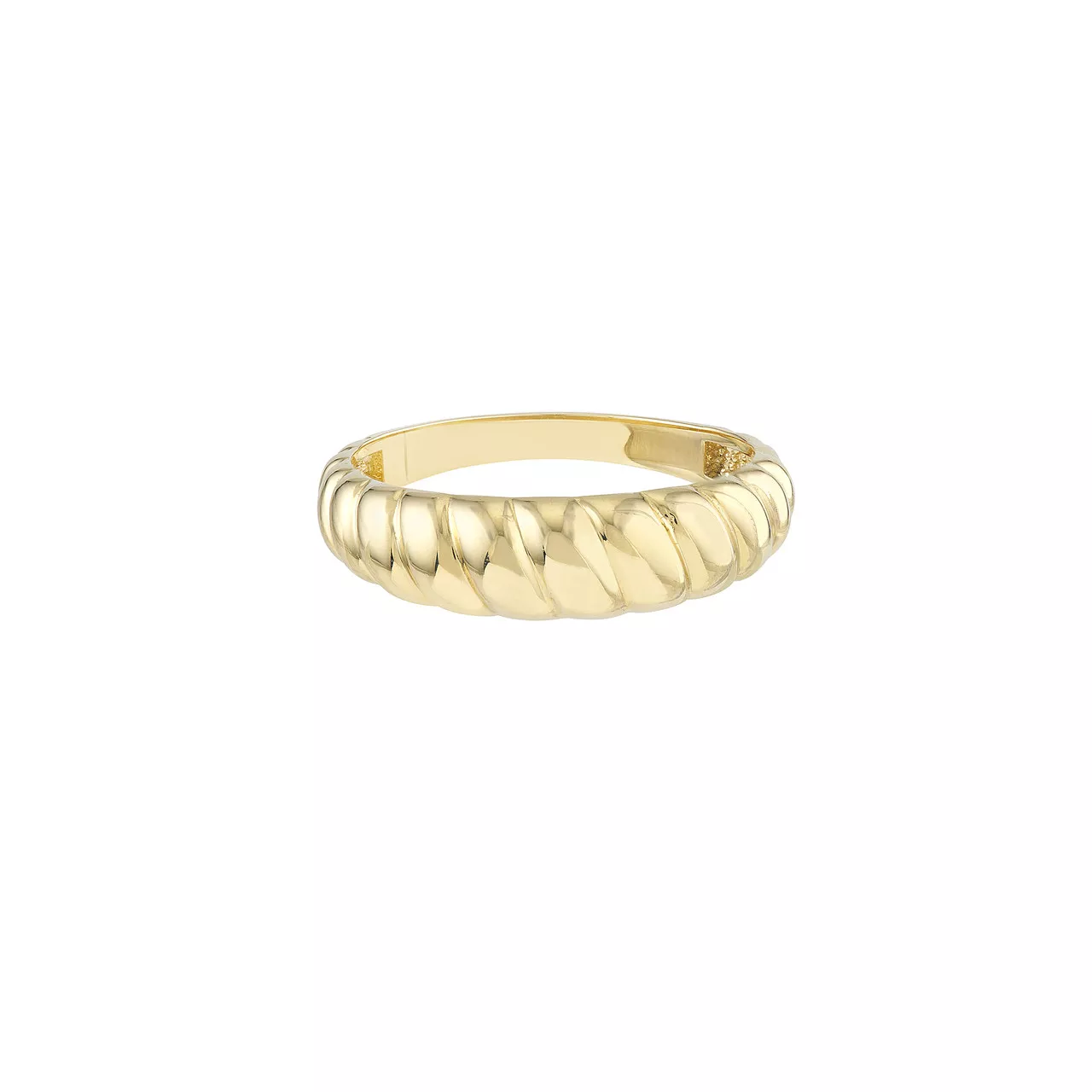 3mm Ribbed Polished Ring