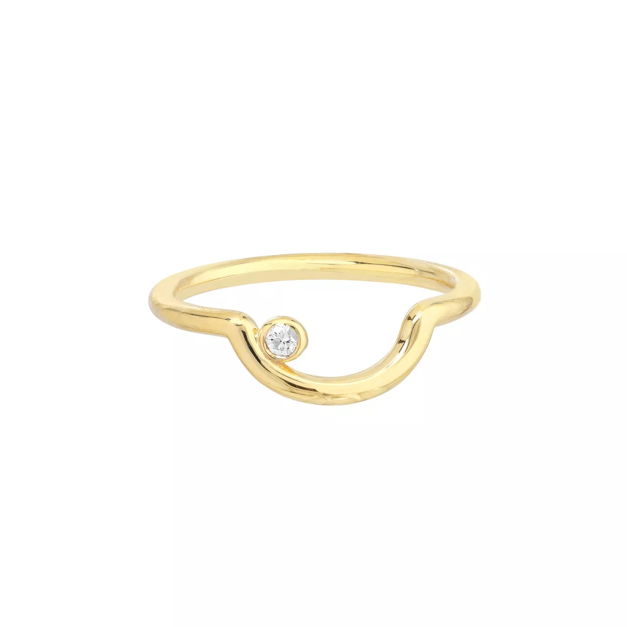 3pt Diamond Bezel Slope Ring