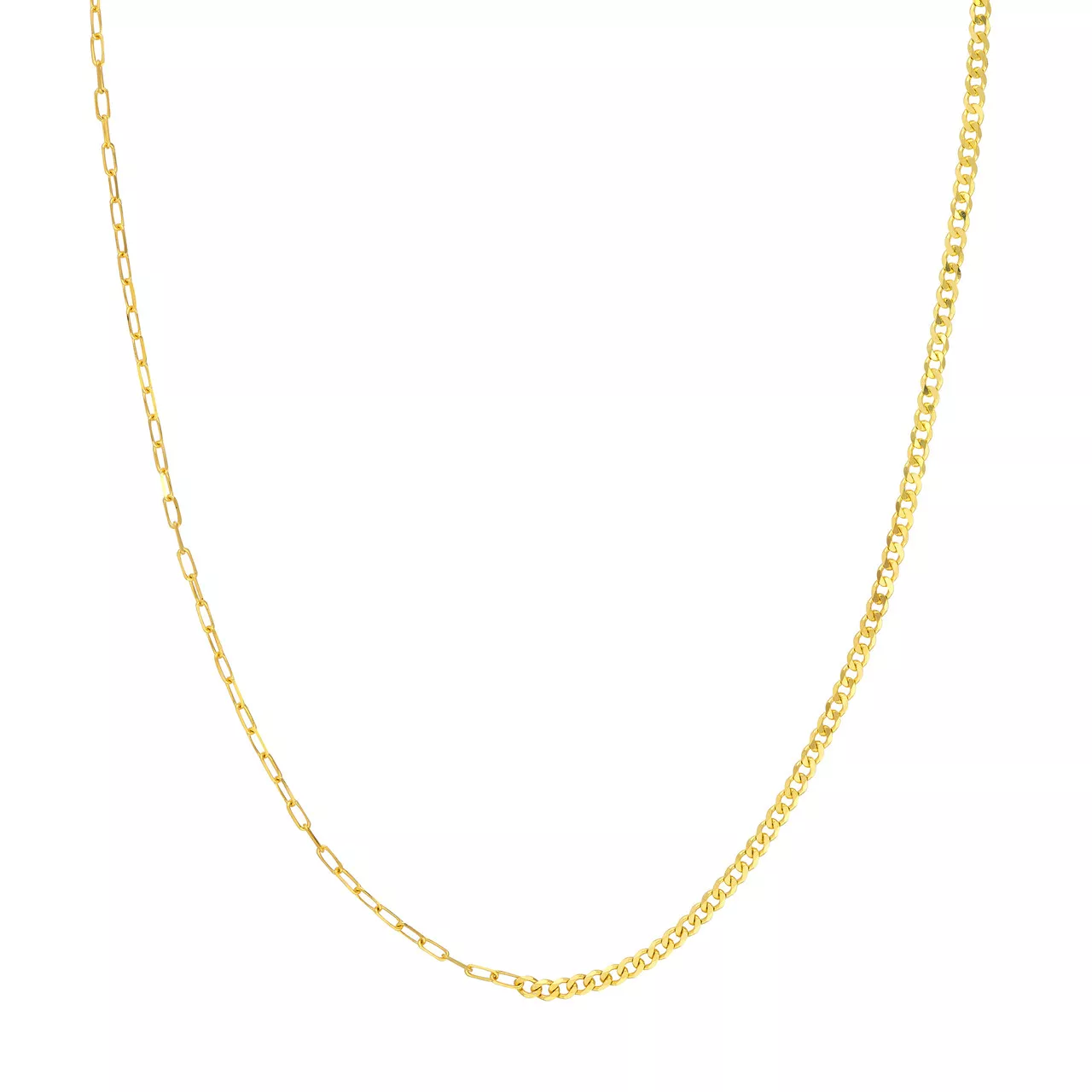 7.5-Inch 50 /50 Paper Clip + Curb Chain