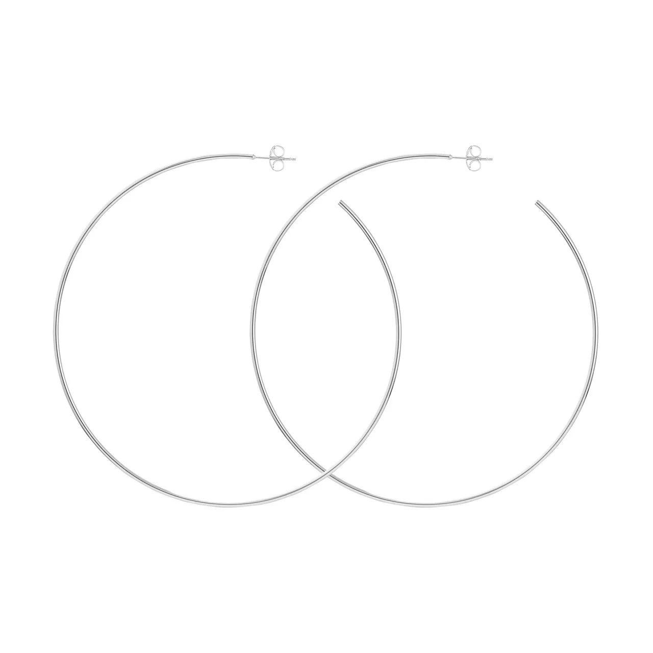 75mm x 1.15mm Hoop Post Earrings