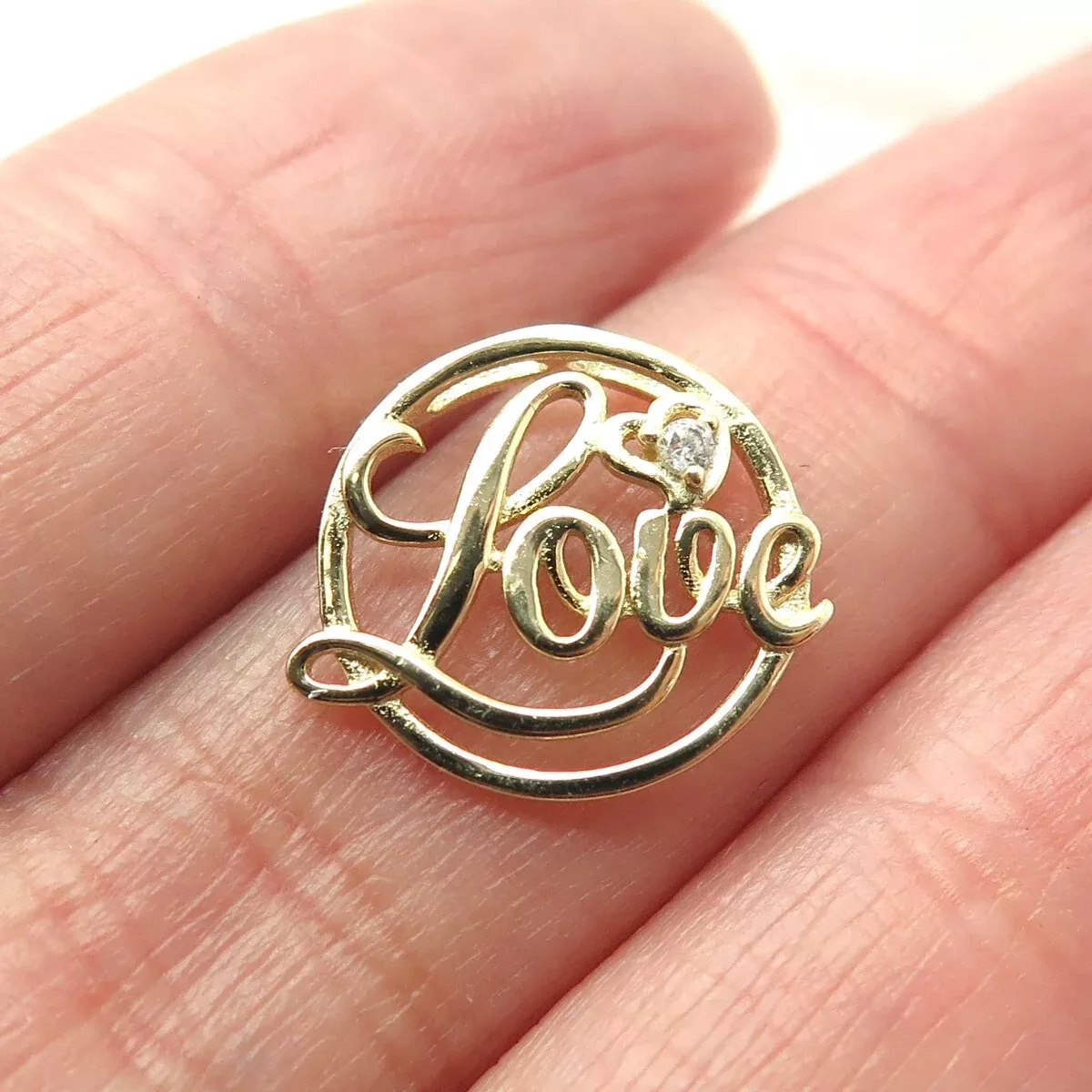 925 Sterling Silver Gold Plated Round-Cut C Z