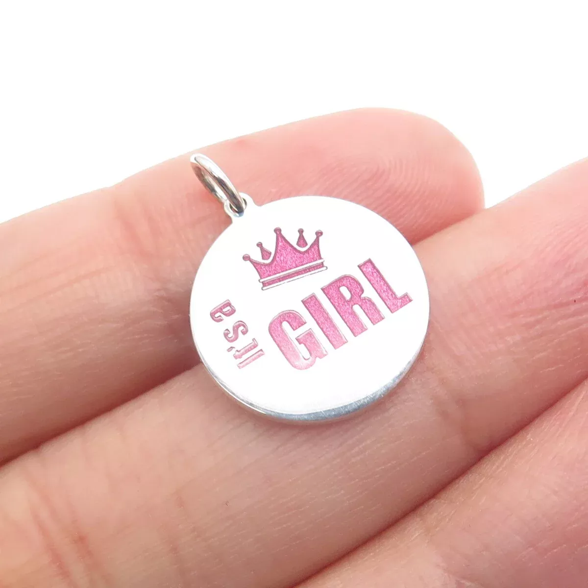 925 Sterling Silver Pink Enamel