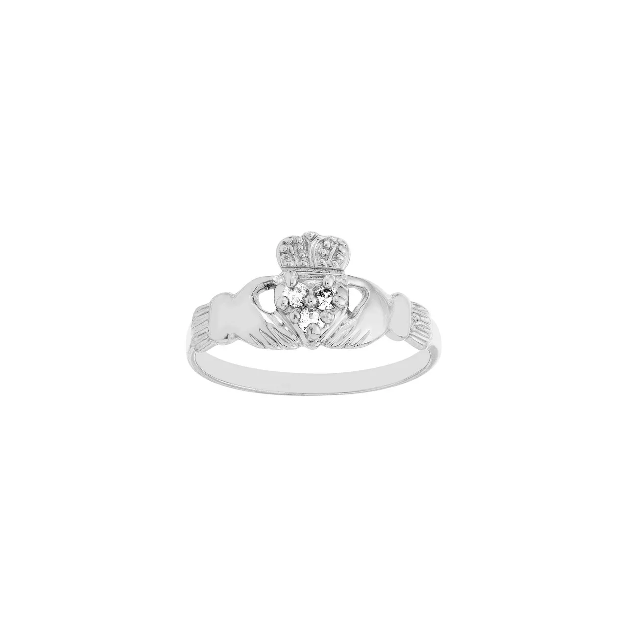 Claddagh Ring with 0.09ct Diamond Accent