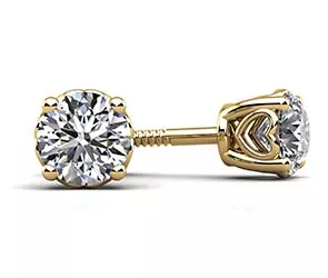 Dearest Sweetheart Diamond Stud Earrings 1 /3 Carat Total Weight