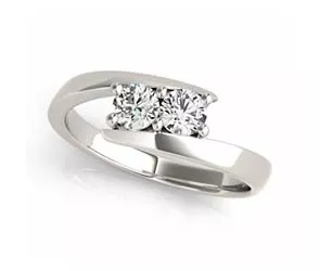 Diamond 2 Stone Ring 1 /10 Carat Total Weight