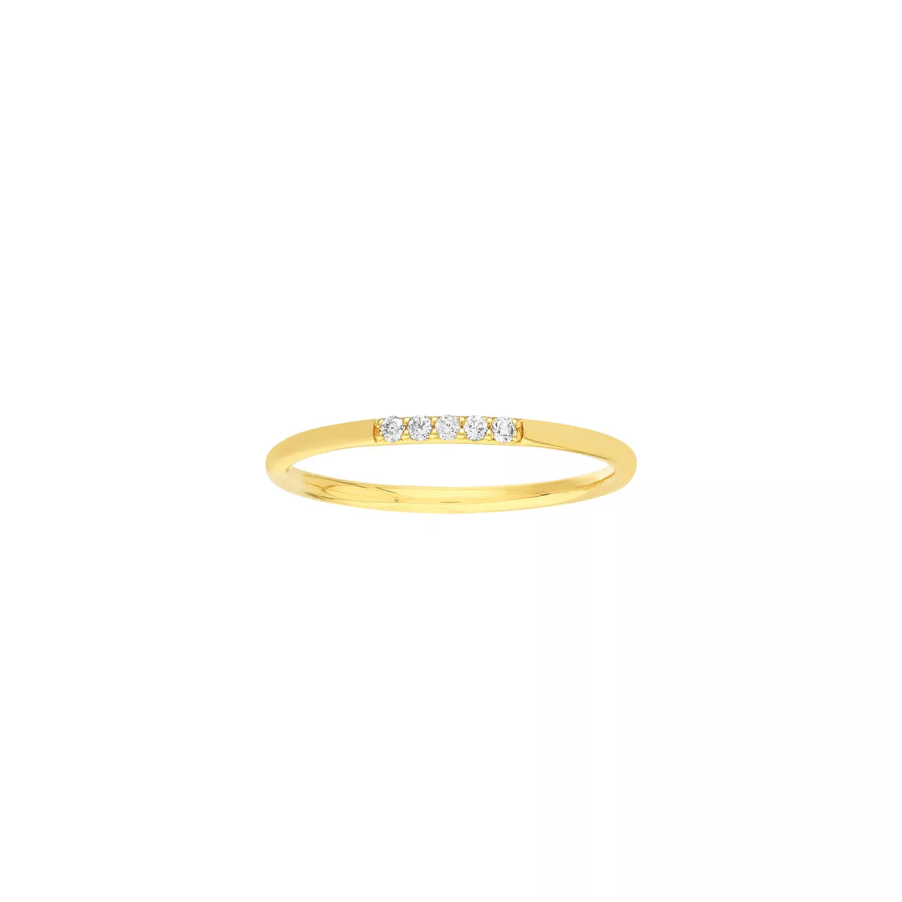 Diamond Center Polished Band Ring