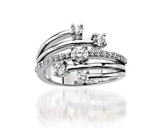 Diamond Right Hand Ring 0.64 Carat Total Weight