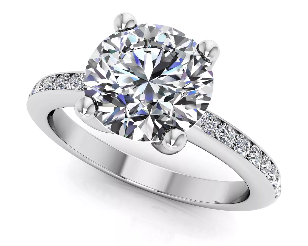 A Dream Come True Engagement Diamond Ring 0.96 Carat Total Weight