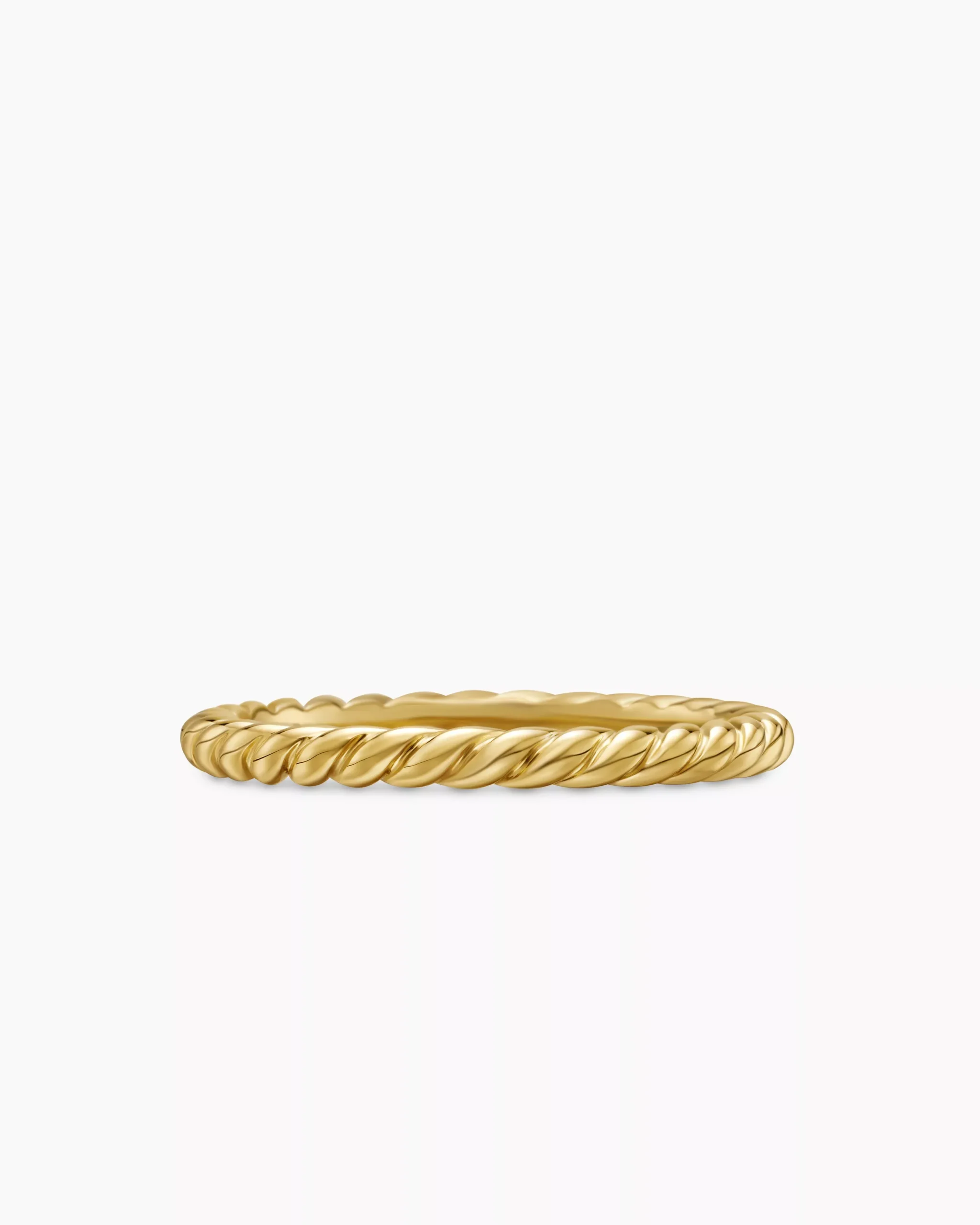 DY Cable Band Ring 18K Yellow Gold, 2mm