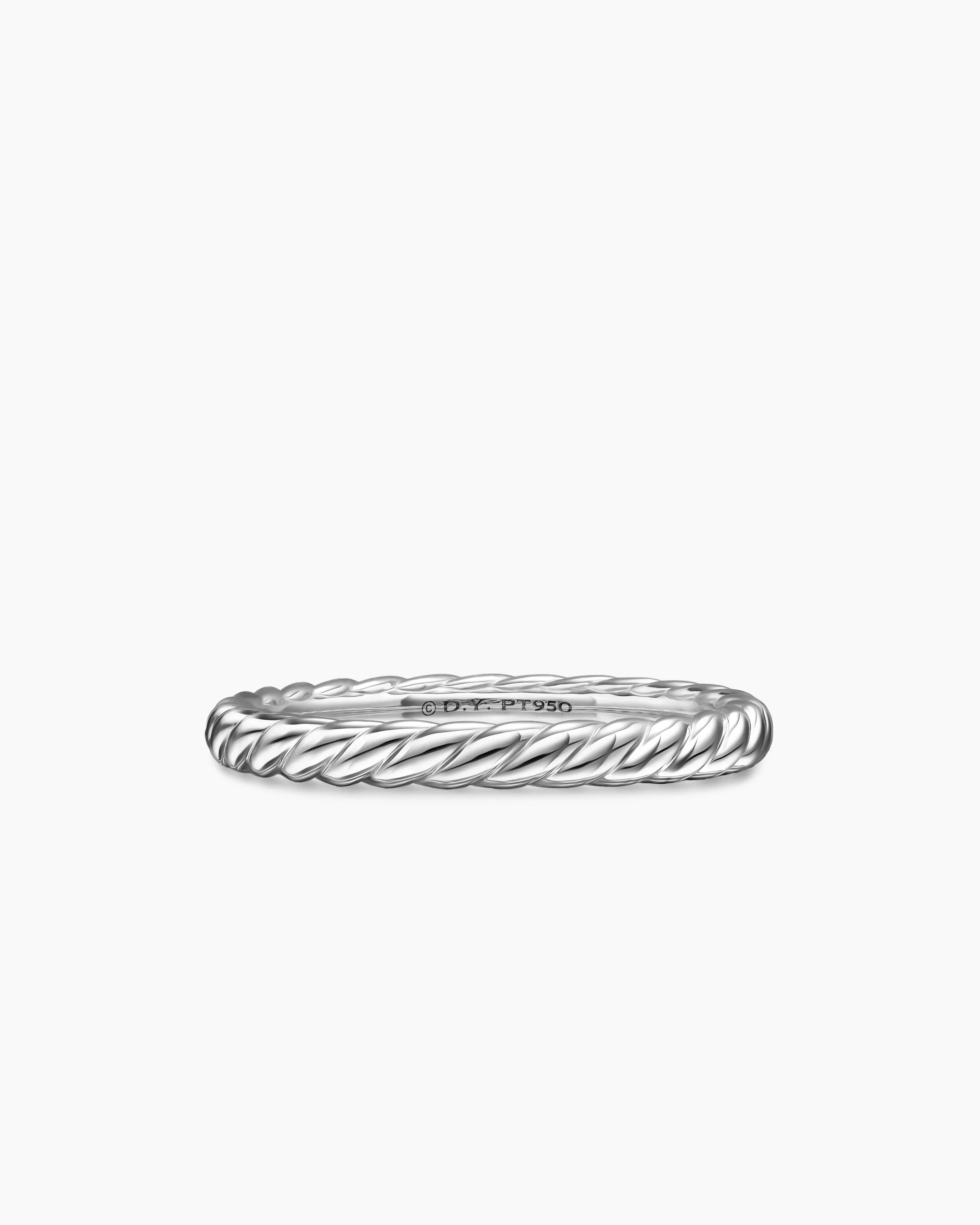 DY Cable Band Ring Platinum, 2.45mm