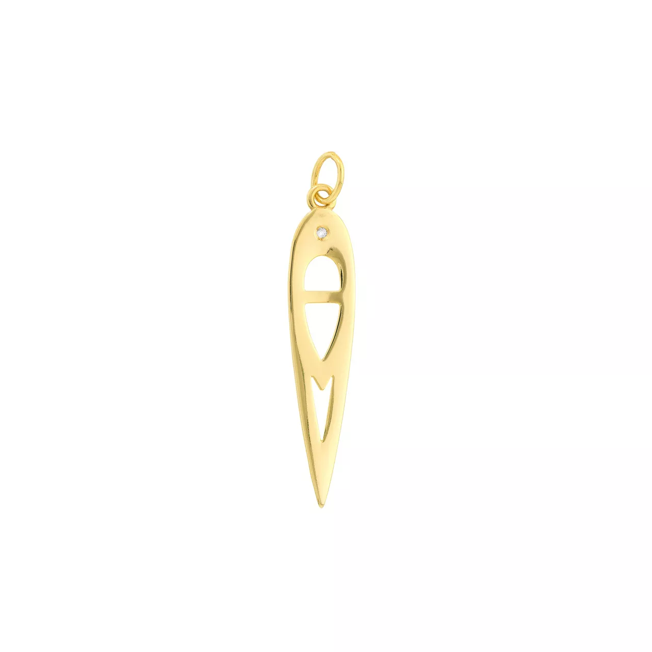 Geometric Cutouts Charm with 1pt Diamond