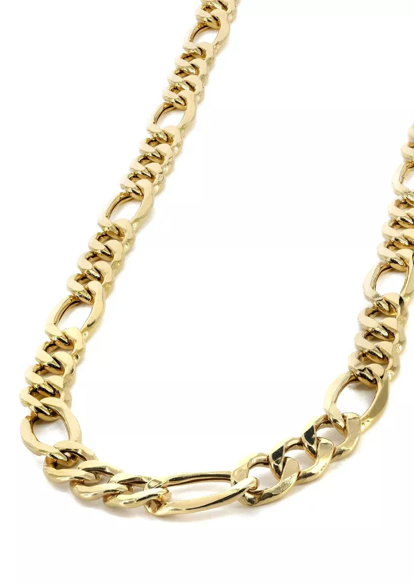 Gold Chain - Mens Semi SolidFigaro Chain 10K/14K Gold