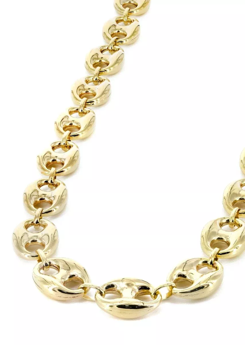 Gold Chain - Mens Semi SolidPuff Chain 10K/14K Gold
