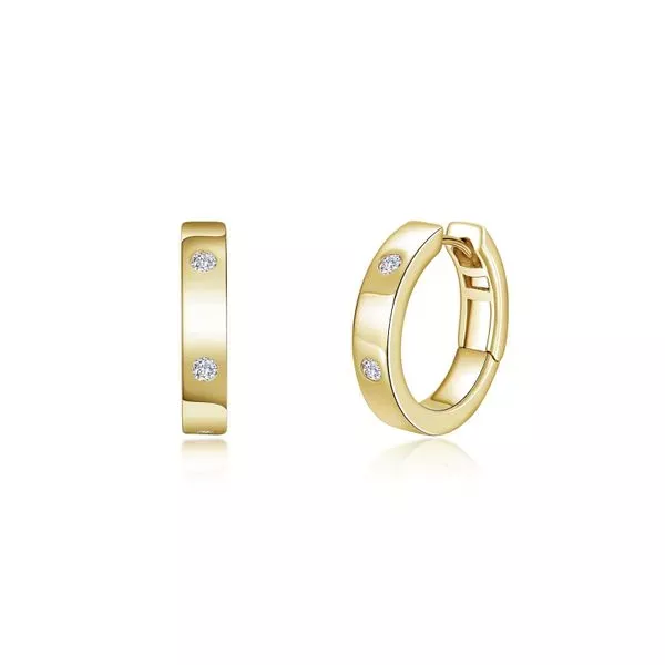 Invisible Set Huggie Hoop Earrings