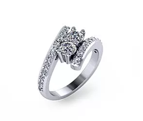 Journey Two Stone Diamond Ring 3 /4 Carat Total Weight
