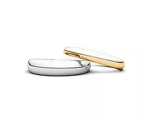 Ladies 4.0 mm Half Round Tapered Wedding Band