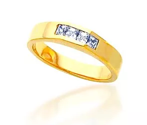 Men's 4 Stone Diamond Ring 0.56 Carat Total Weight