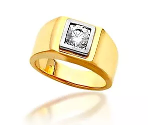 Men's Solitaire Diamond Ring 1 /4 Carat Total Weight