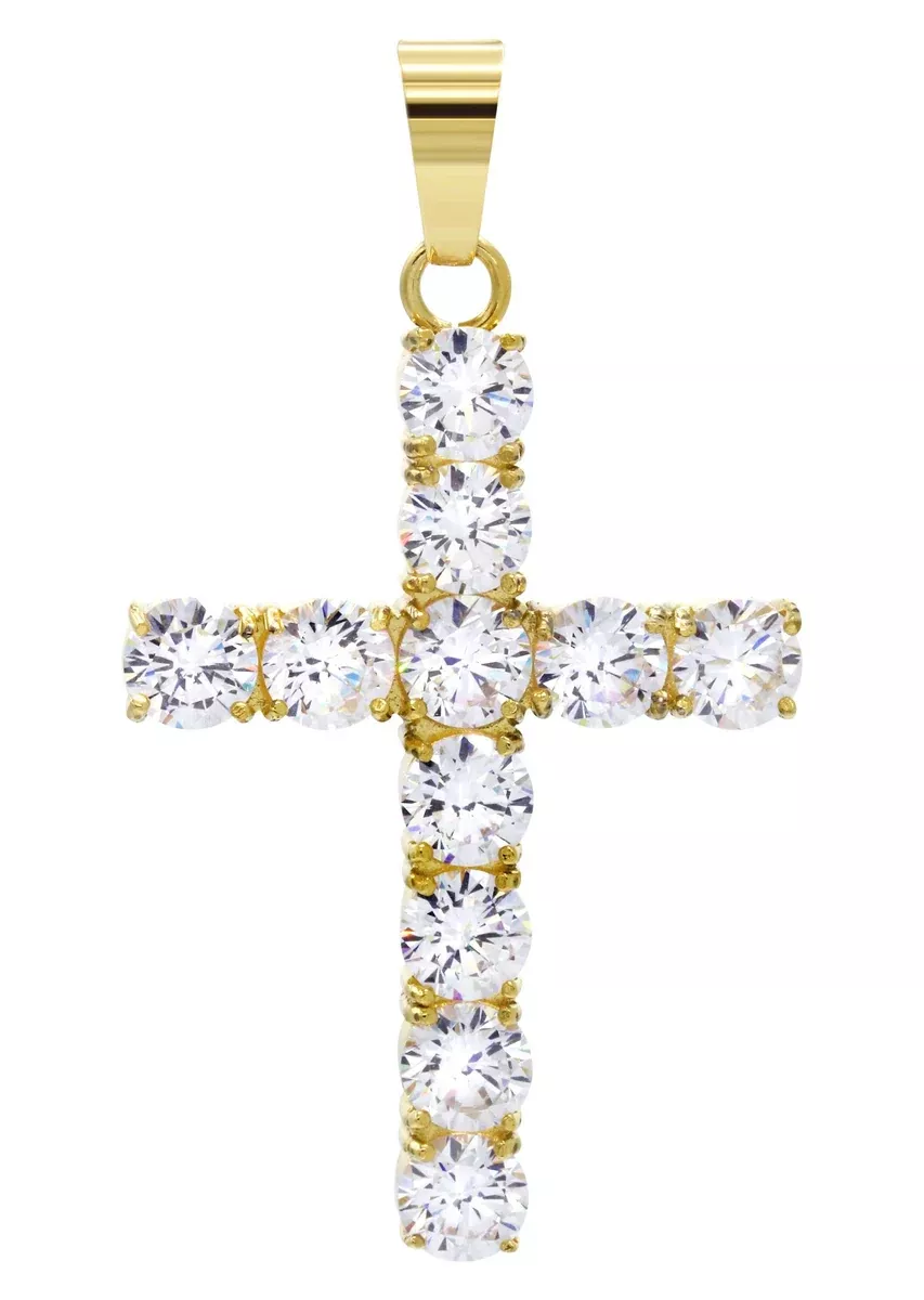 Mens Gold Plated Cross Pendant | 8 Grams