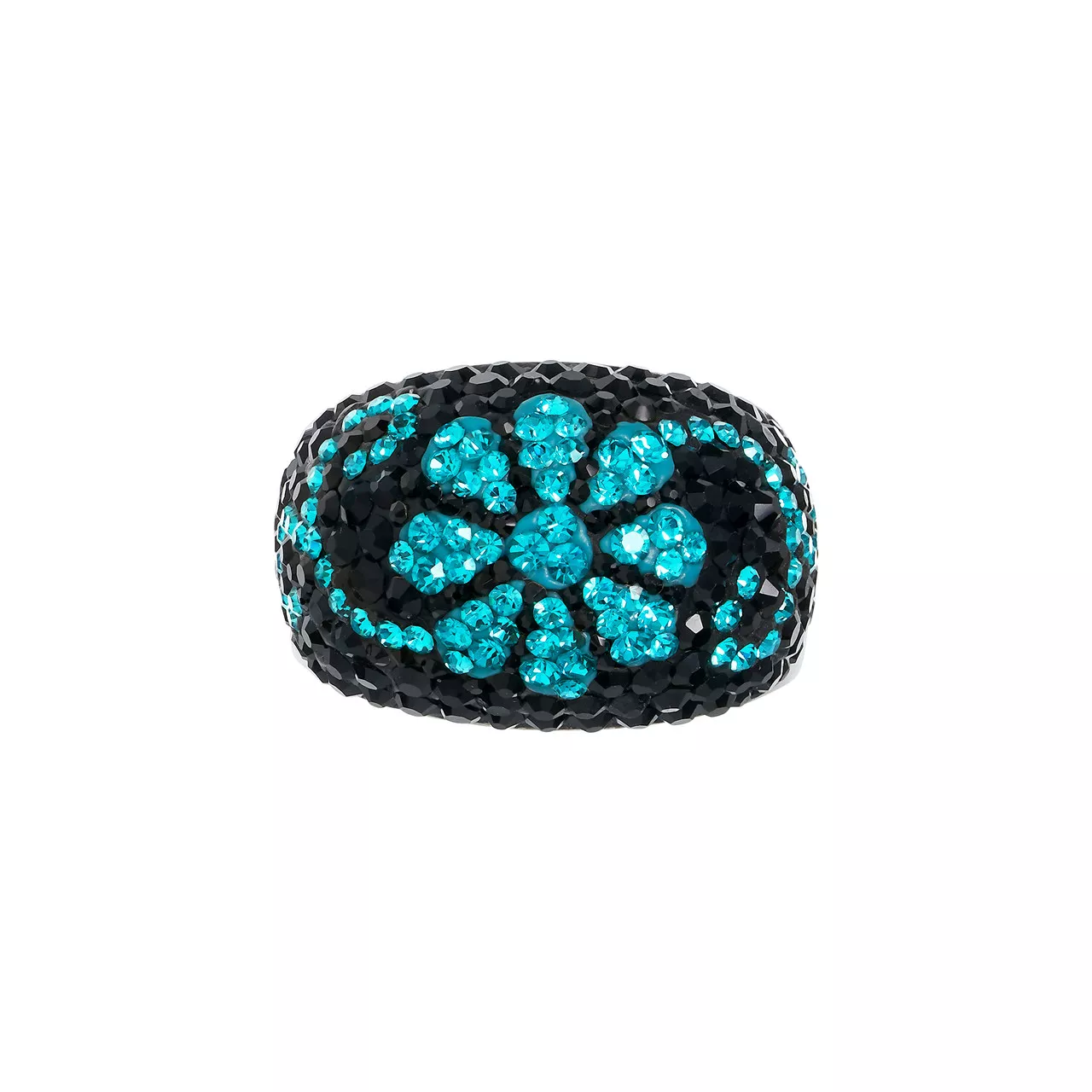 Midnight Flower Crystal Ring