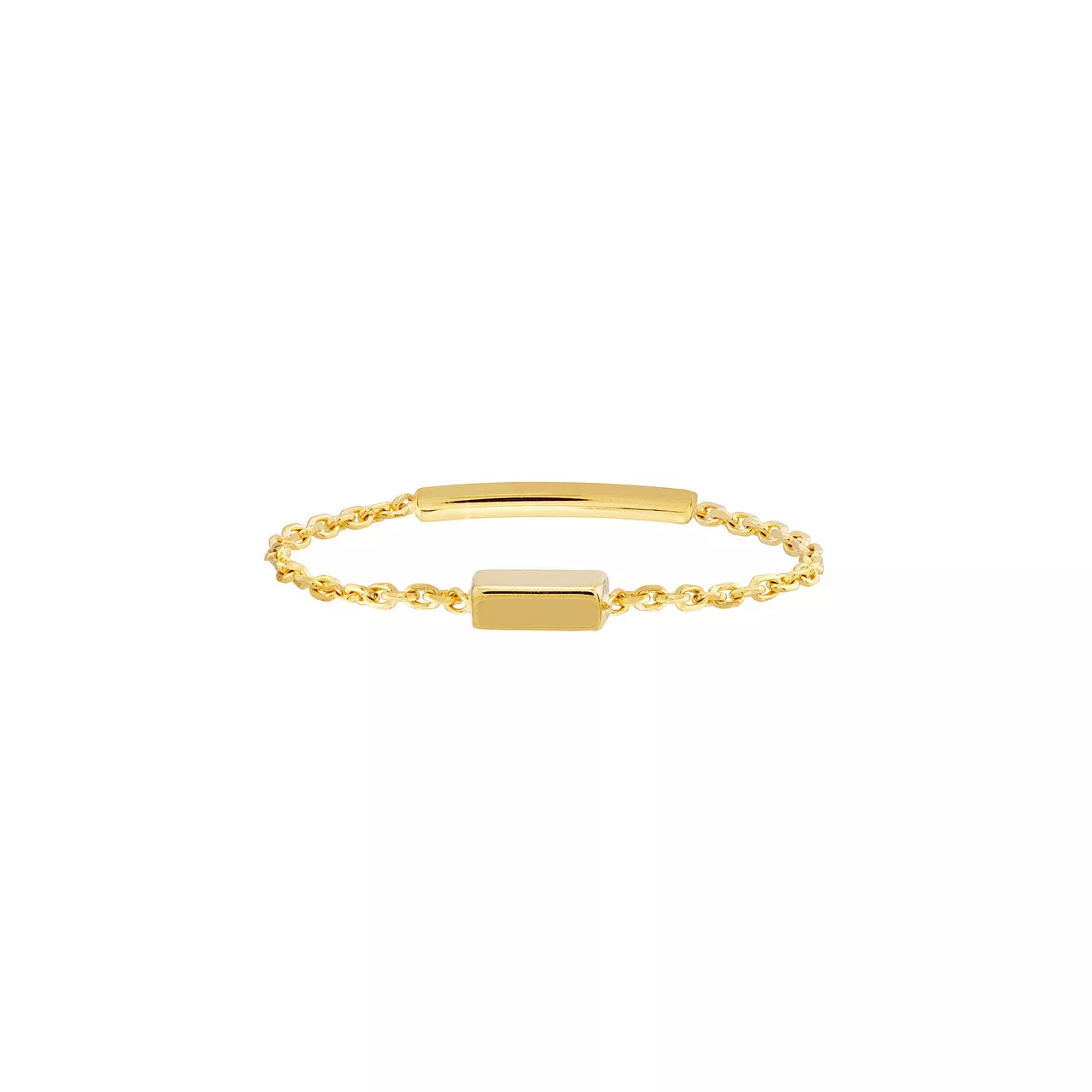 Mini Bar Ring on Chain with Sizing Bar