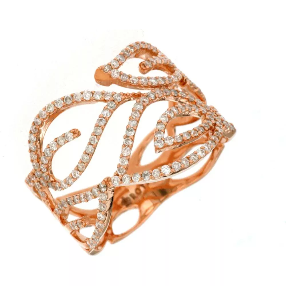 Royal 14K Rose Gold Diamond Ring - Elegant Symbol of Love