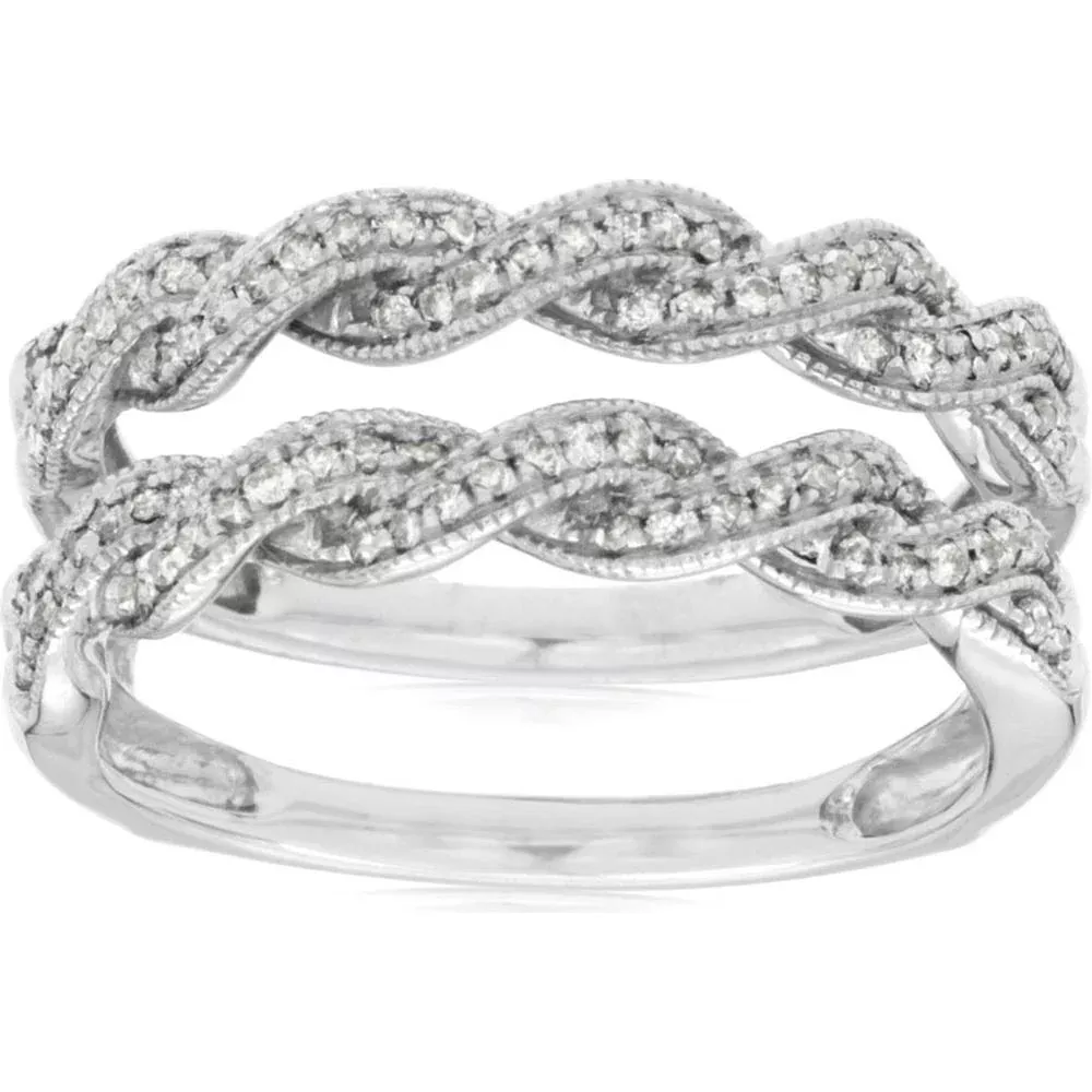 Royal 14K White Gold 0.38 Carat Diamond Insert Ring