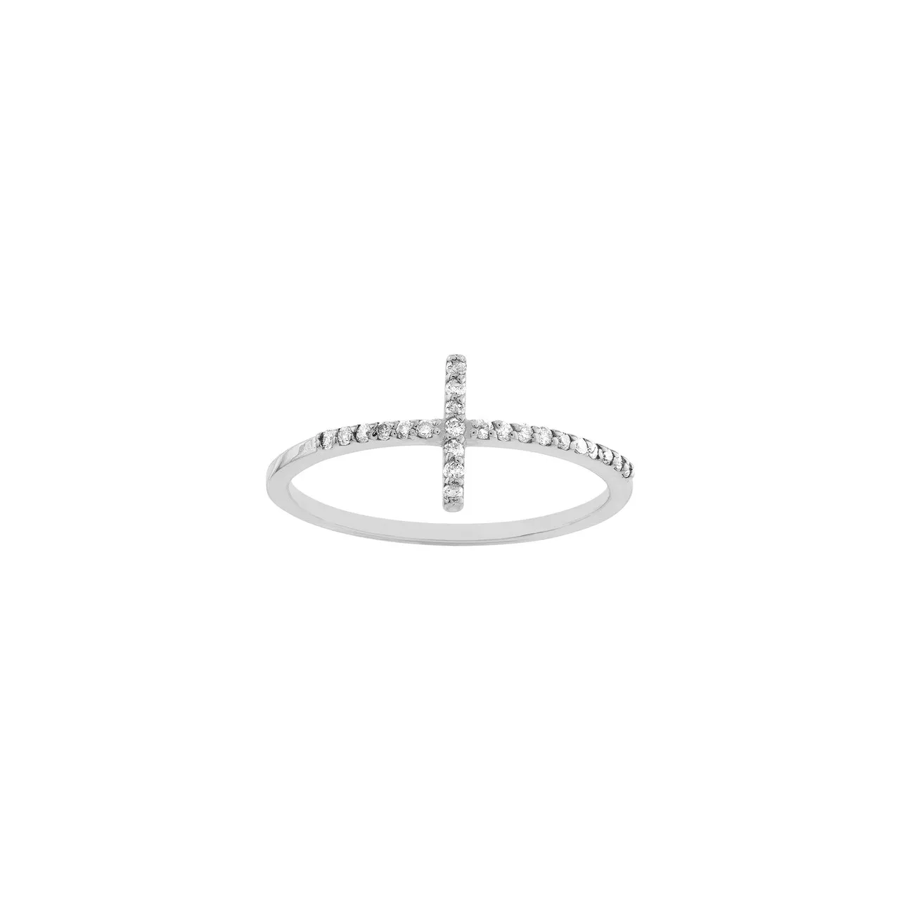 Sideways Cross Ring with 1 /6ct Diamond