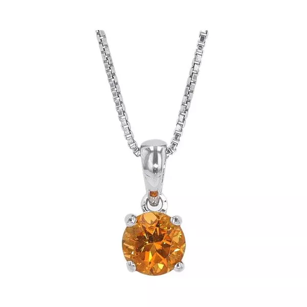 Silver Citrine 1/2Ctw Pendant