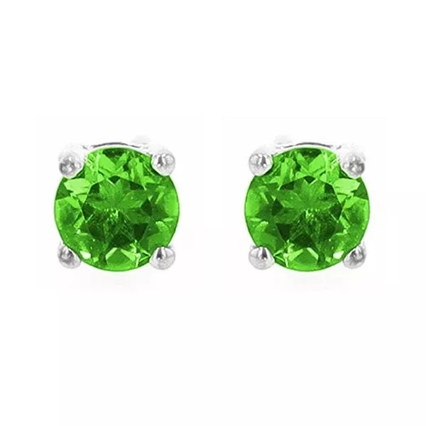 Silver Created-Emerald 5/8Ctw Earring
