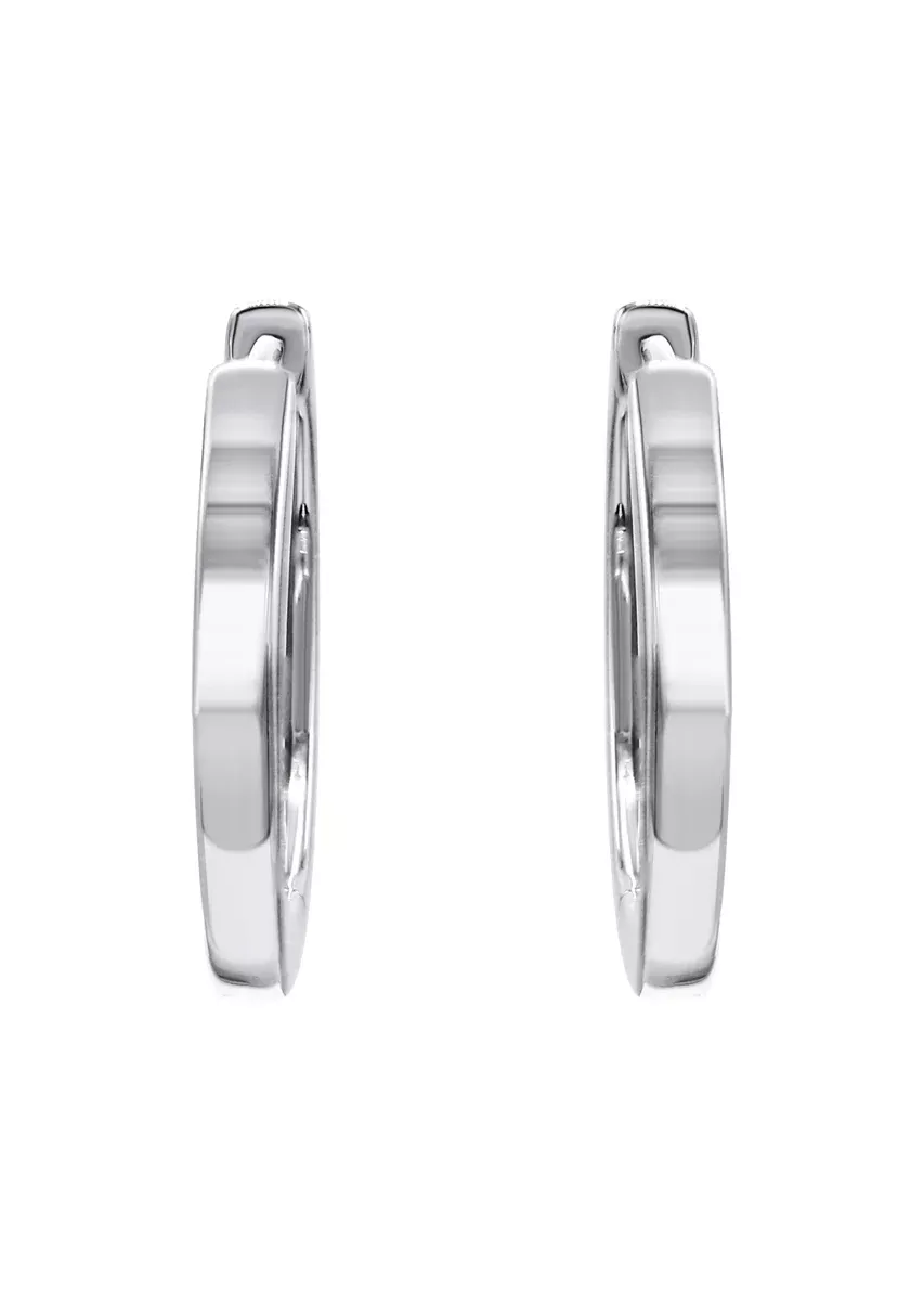 Silver Hoop Earring | Appx. 2.7 Grams